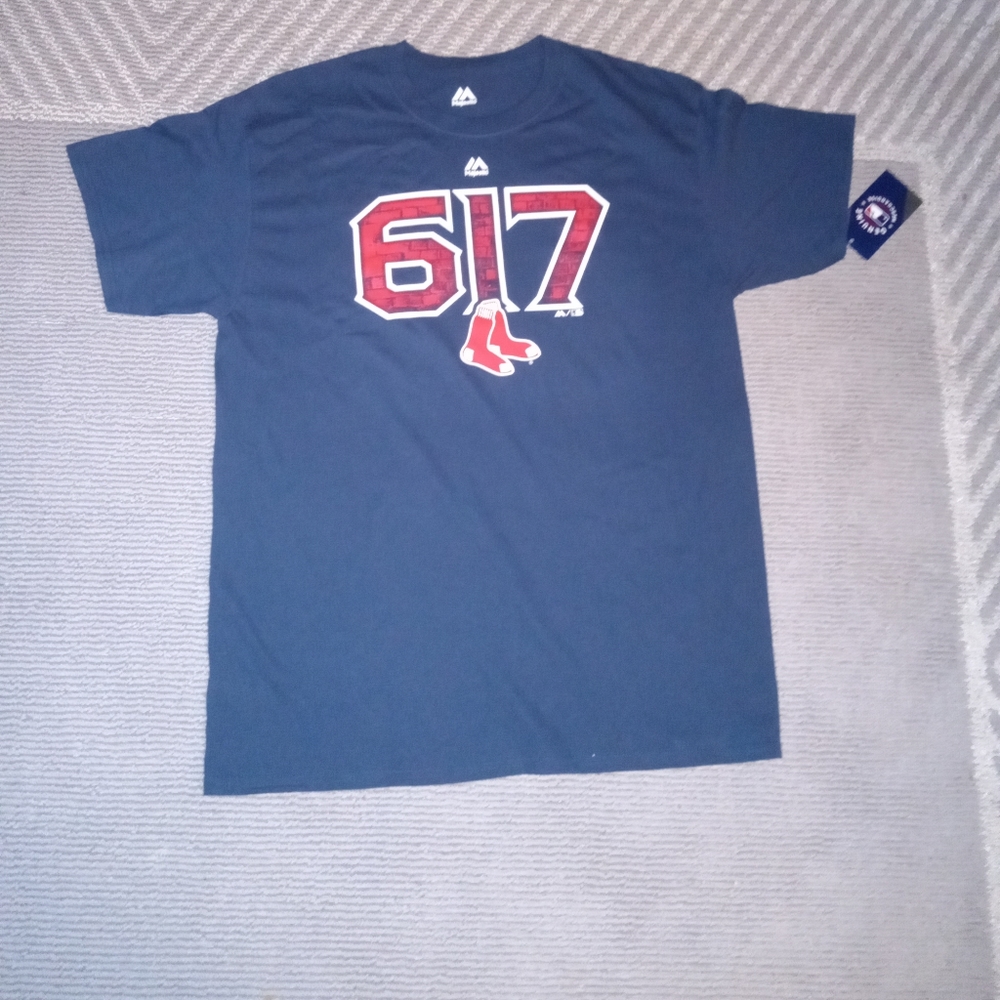 Boston Red Sox 617 Blue T-Shirt
